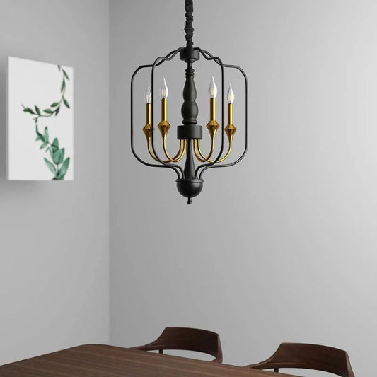Gold Chandelier Ceiling Lamp Metal Light