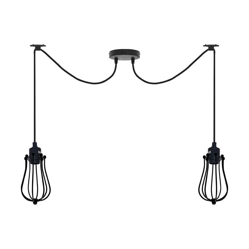 2 head spider pendant light