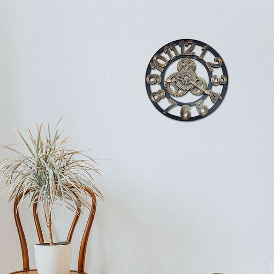 Wandklok Vintage Nummer Antiek Ronde Batterijklok ~ 5157