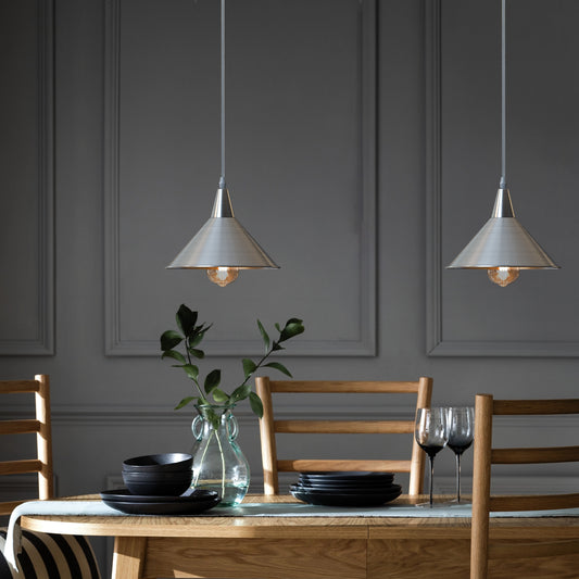 Verstelbare hanglamp van chroommetaal E27 ~ 6002