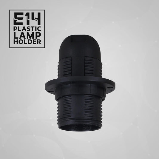 E14-lamphouder Edison kleine schroef zwarte kunststof lamphouder ~4412