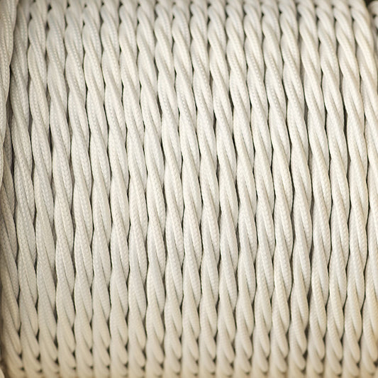 1M/5M/10M 2-aderige gedraaide elektrische kabel ivoorkleurige stof 0,75 mm~4786