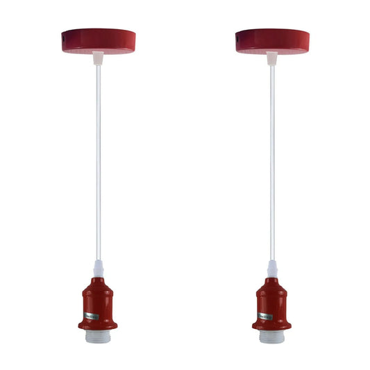 2-pack industriële hanglampfitting, lamphouder plafondlamp~4274