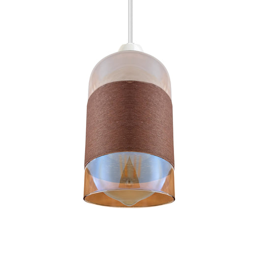 Bloemen glazen hanglamp, eenvoudig te monteren lampenkap ~ 5499