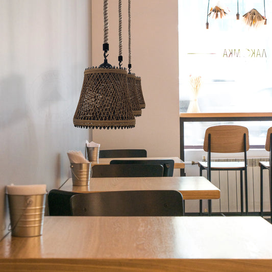 Plafondlamp in kooivorm, loft-stijl, metalen plafondlamp~5047