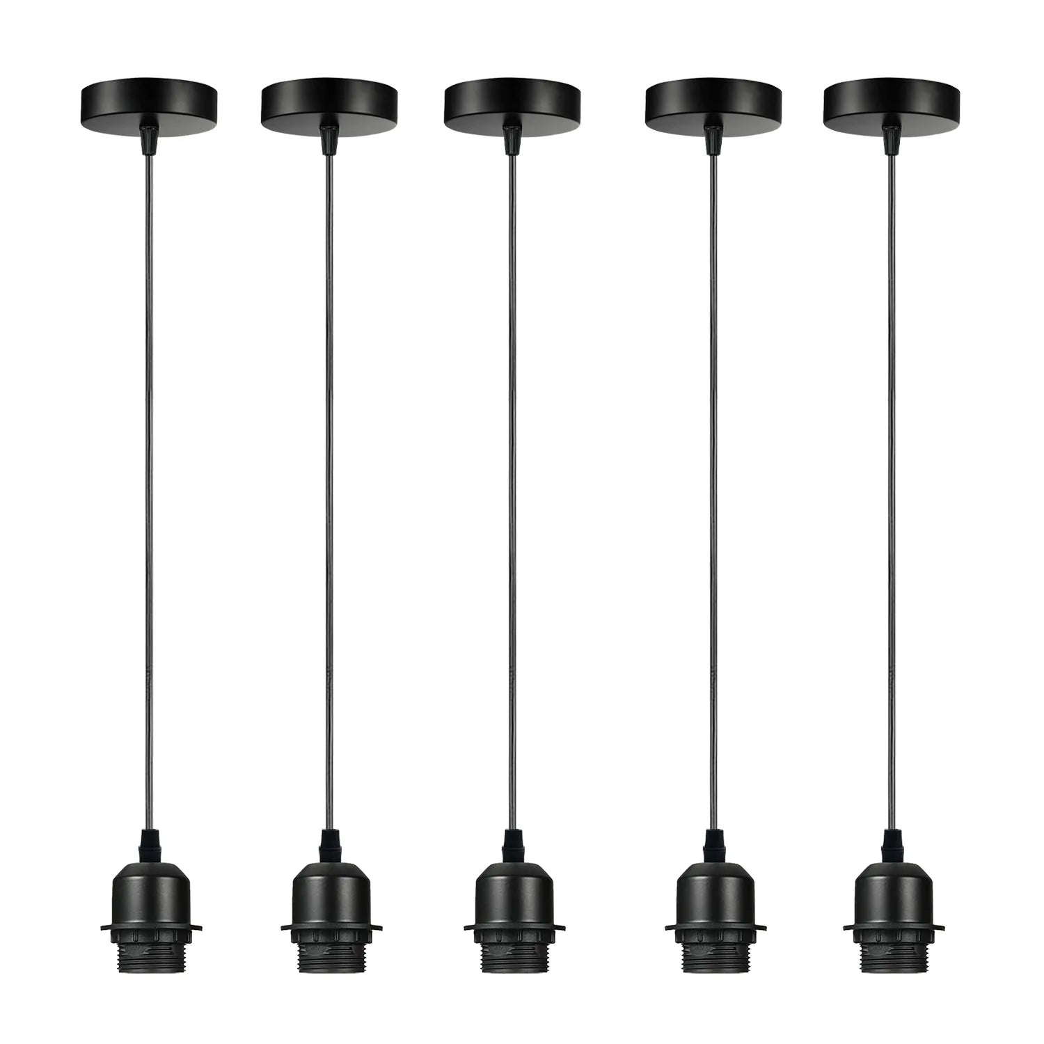 5 Pack Vintage E27 Pendant Lamp Holder Ceiling Hanging Light