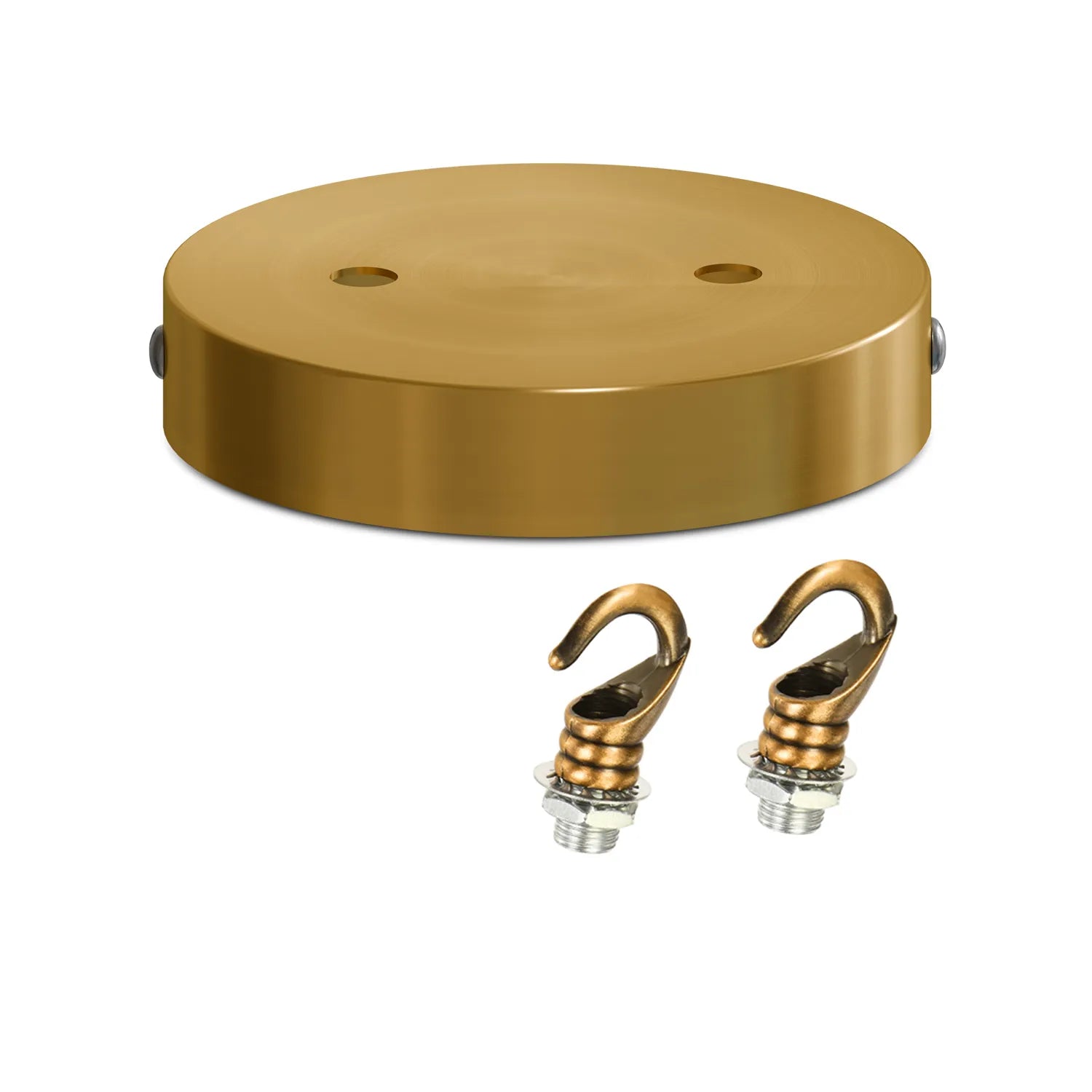 Metal ceiling rose with matching grip for pendant light fittings