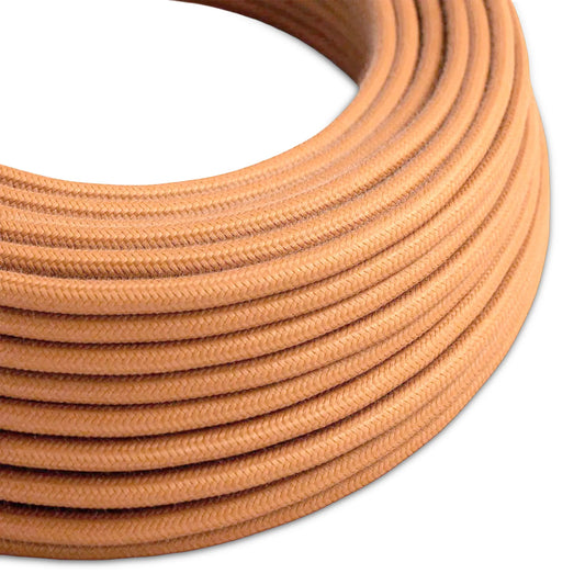 1M/5M/10M 3-aderige ronde stoffen kabel lichtbruine kabel 0,75 mm UK~3059