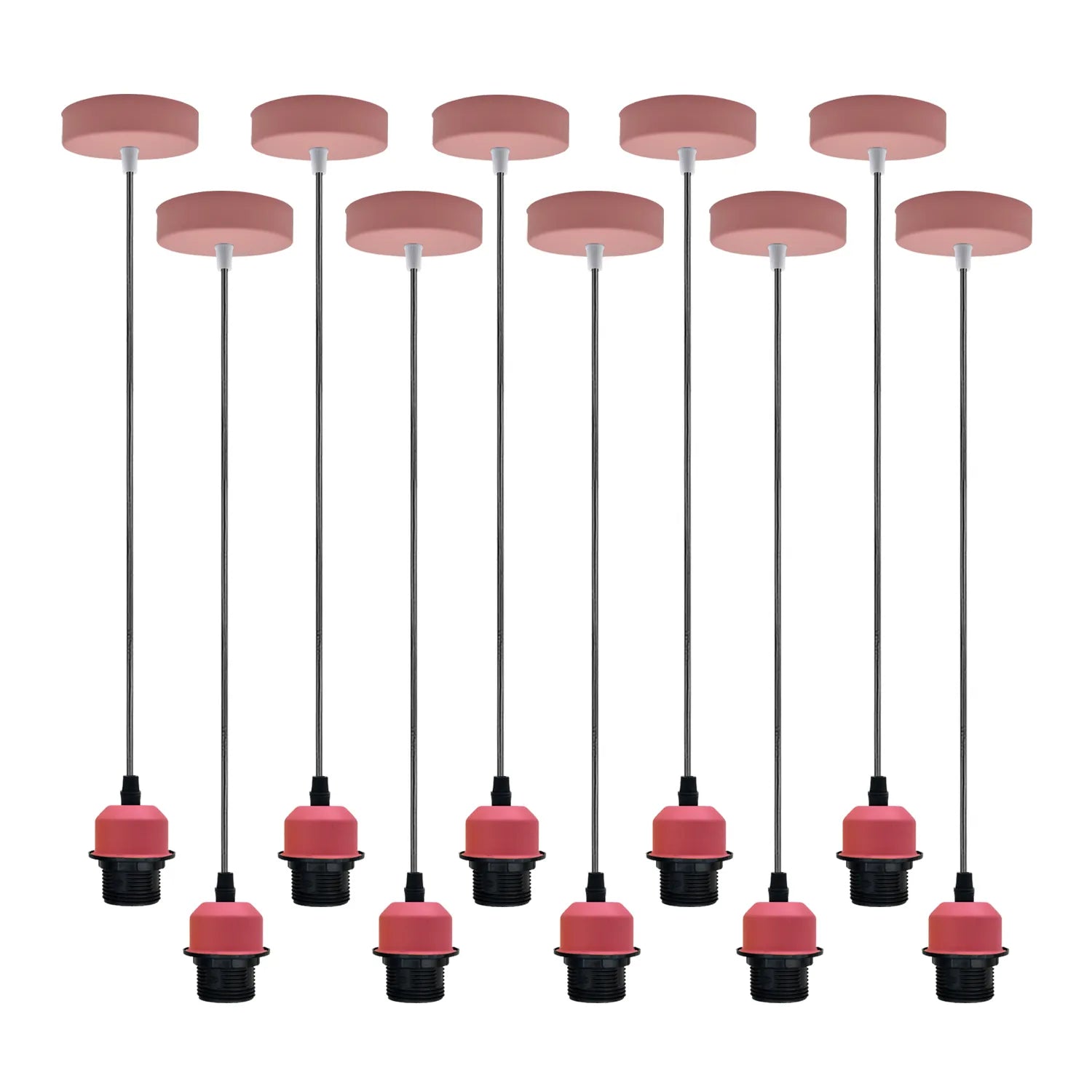 10Pack Hanging E27 Pink Pendant Holder