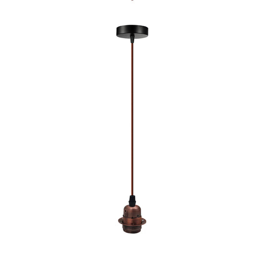 Vintage industriële koperen hanglamp, lamphouder plafondlamp ~4261