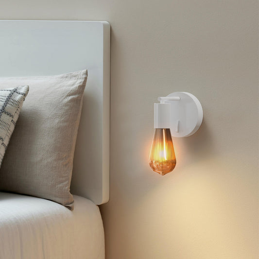 Industriële enkelpunts hanglamp met vintage metalen plafondrozet en schakelaar ~5495