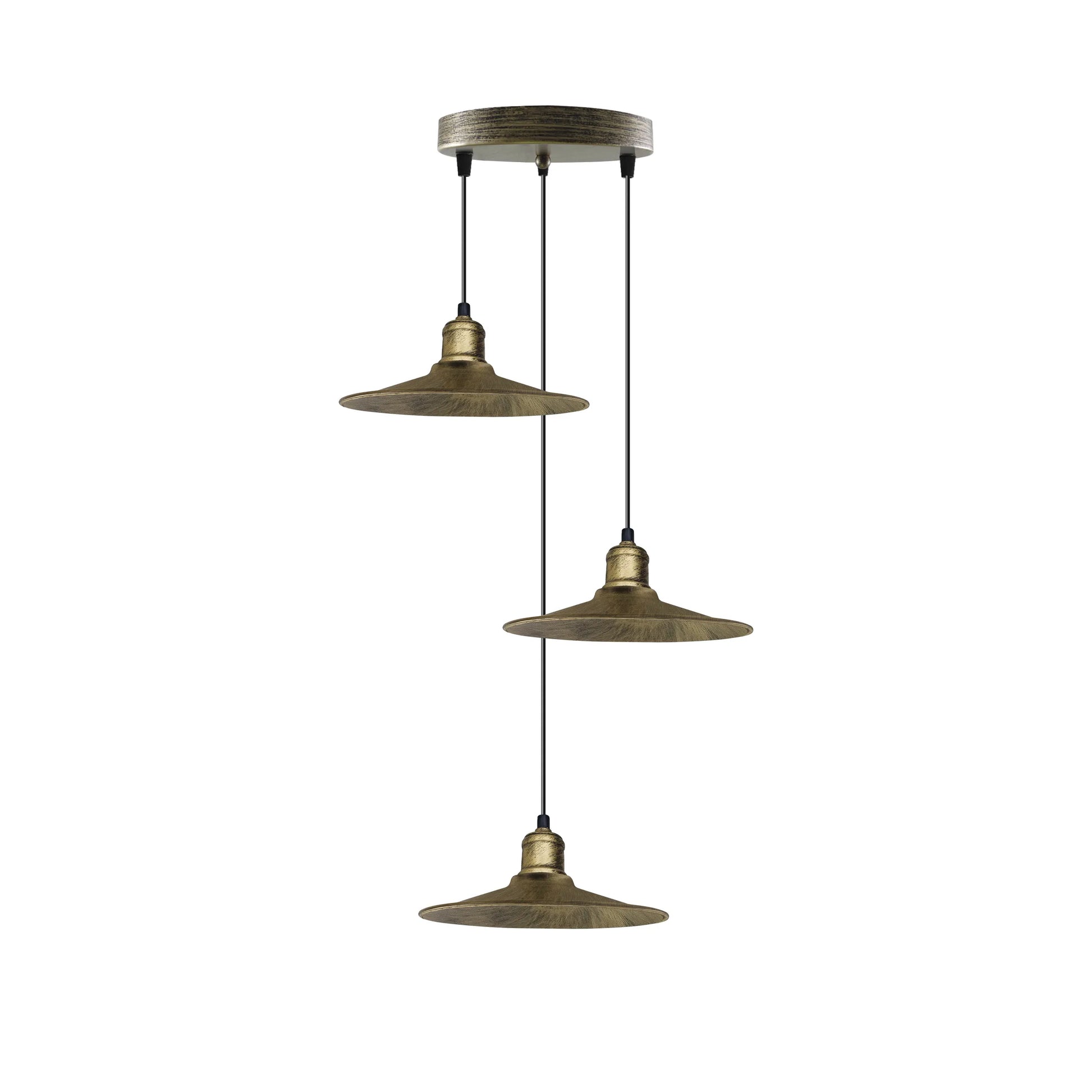 Ceiling Antique Brass 3 light Pendant Metal