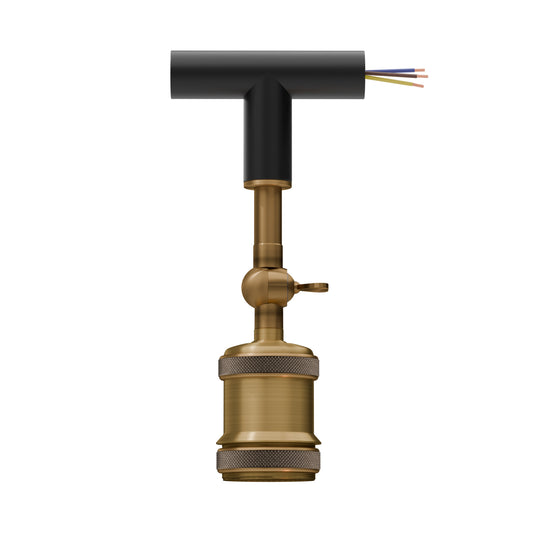 Buisverlichting L & T-connector met E27-armhouder -5643