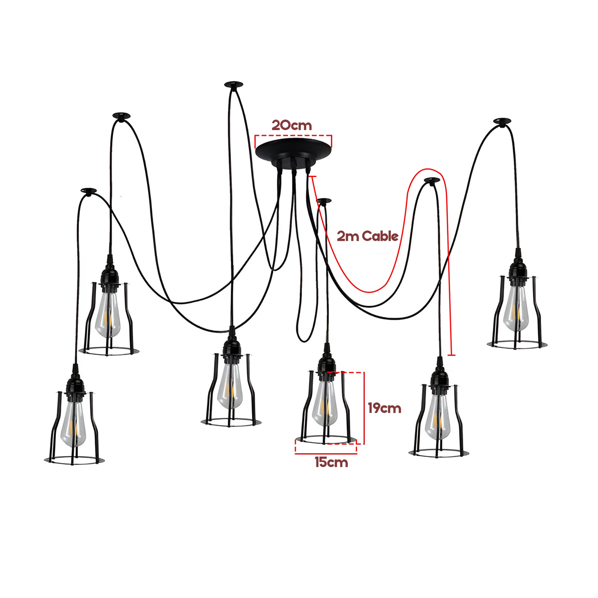 Retro Chandelier Ceiling Spider Light