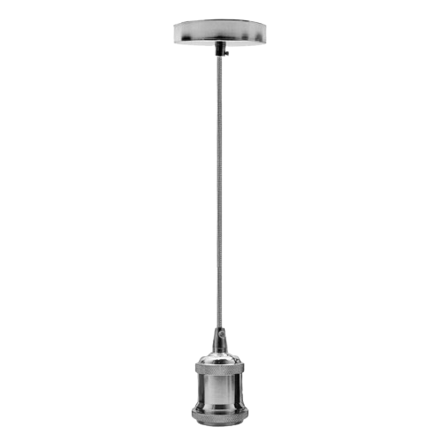 Vintage 1M plafondlamp met E27-fitting, chroom, hanglampfitting~1702
