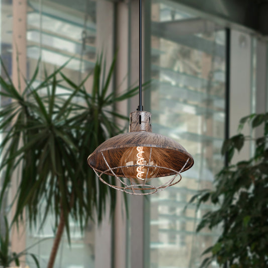 Nautische visserskap met kooivormige hanglamp ~5518