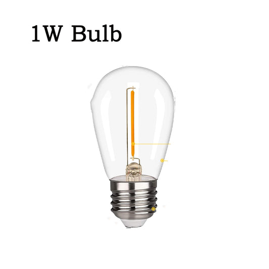 S14 Shatterproof LED Bulb - E27 Base 1W Waterproof Outdoor String Light Bulb ~6428