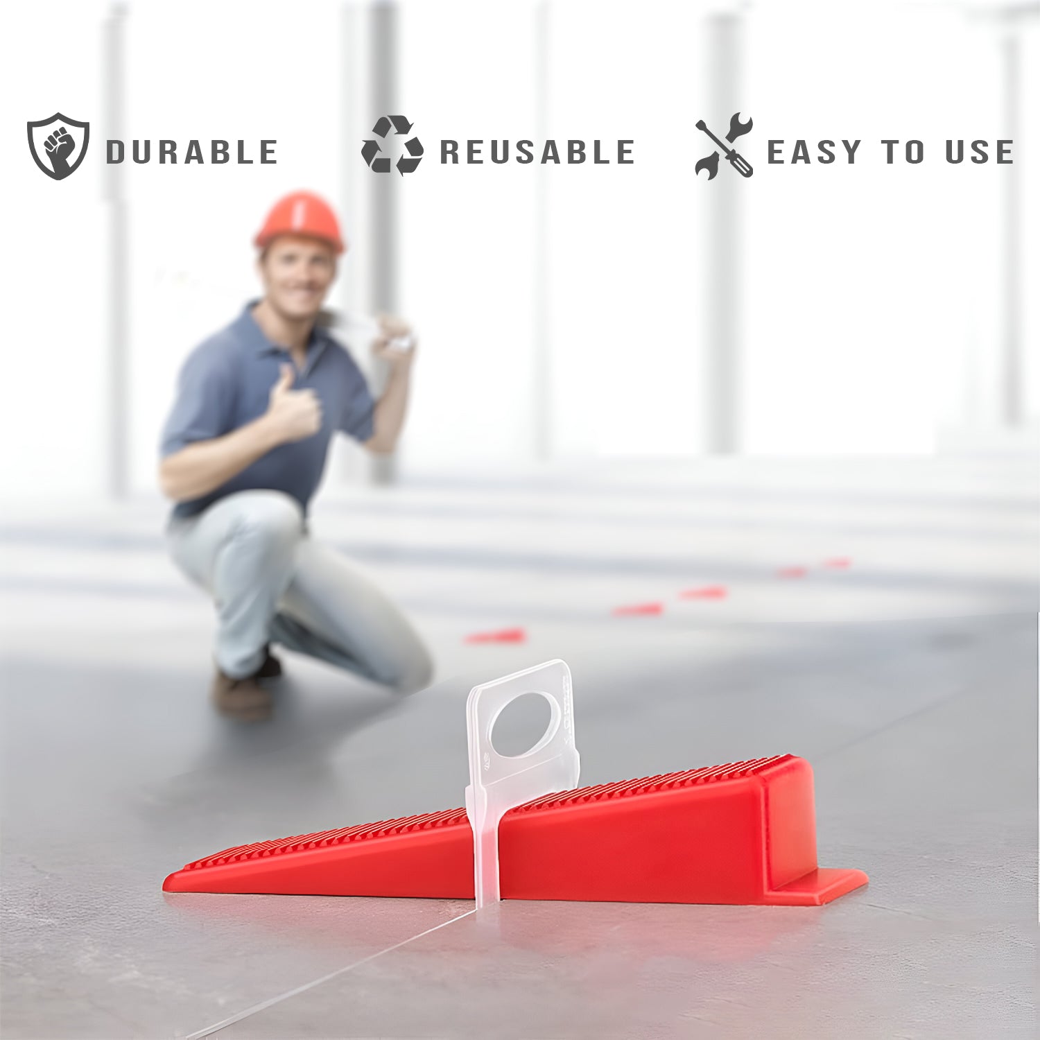 Tile Leveling Wedges Spacer Plus Reusable