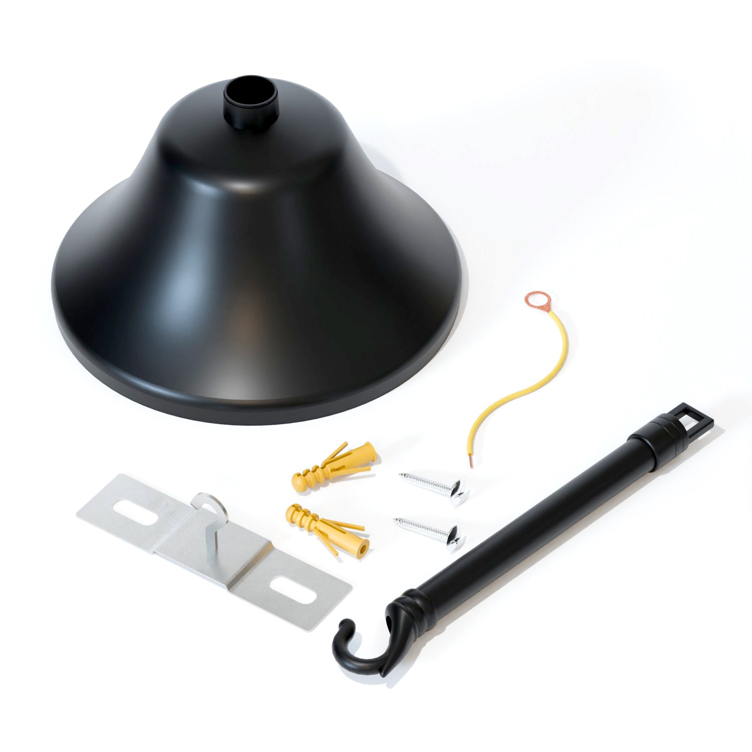 Lamp holder with ceiling rose and flex cable for pendant light fitting