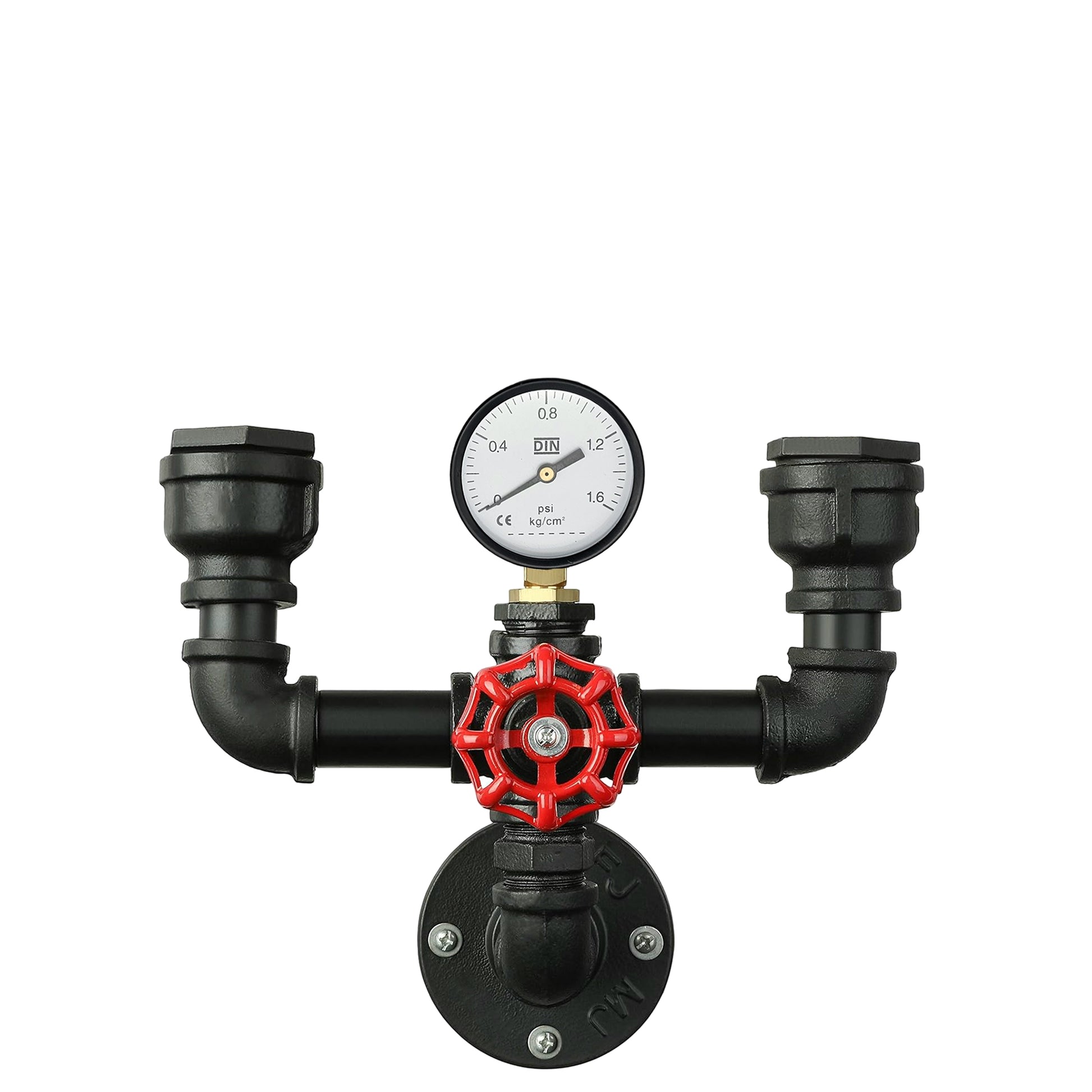 Vintage twin waterpipe wall light