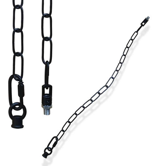 Zwarte hanglamp, 60 cm, hanglamp met ketting ~4443