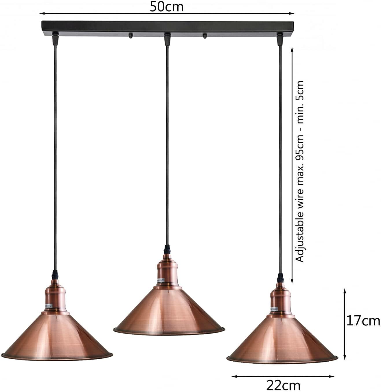 industrial pendant lighting uk 3 head pendant lighting ceiling 3 way E27 pendant lamp pendant lighting ceiling hanging lights for kitchen hanging bedside light 3 bar pendant lights dining room light ceiling over table UK industrial ceiling light Kitchen island lighting