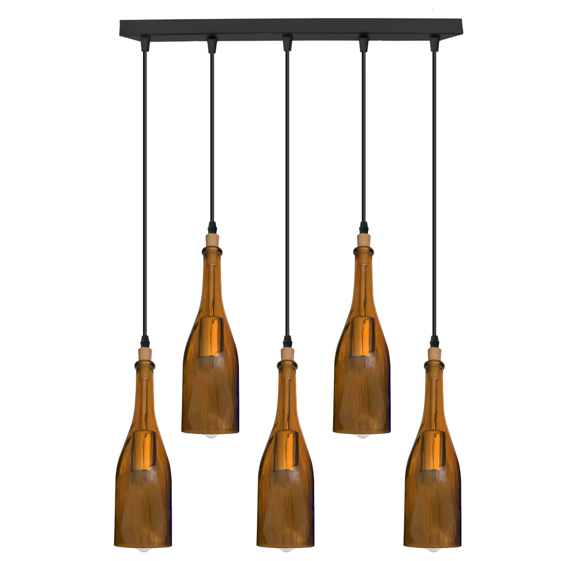 E27 Ceiling Loft Wine Bottle Pendant Light Chandeliers