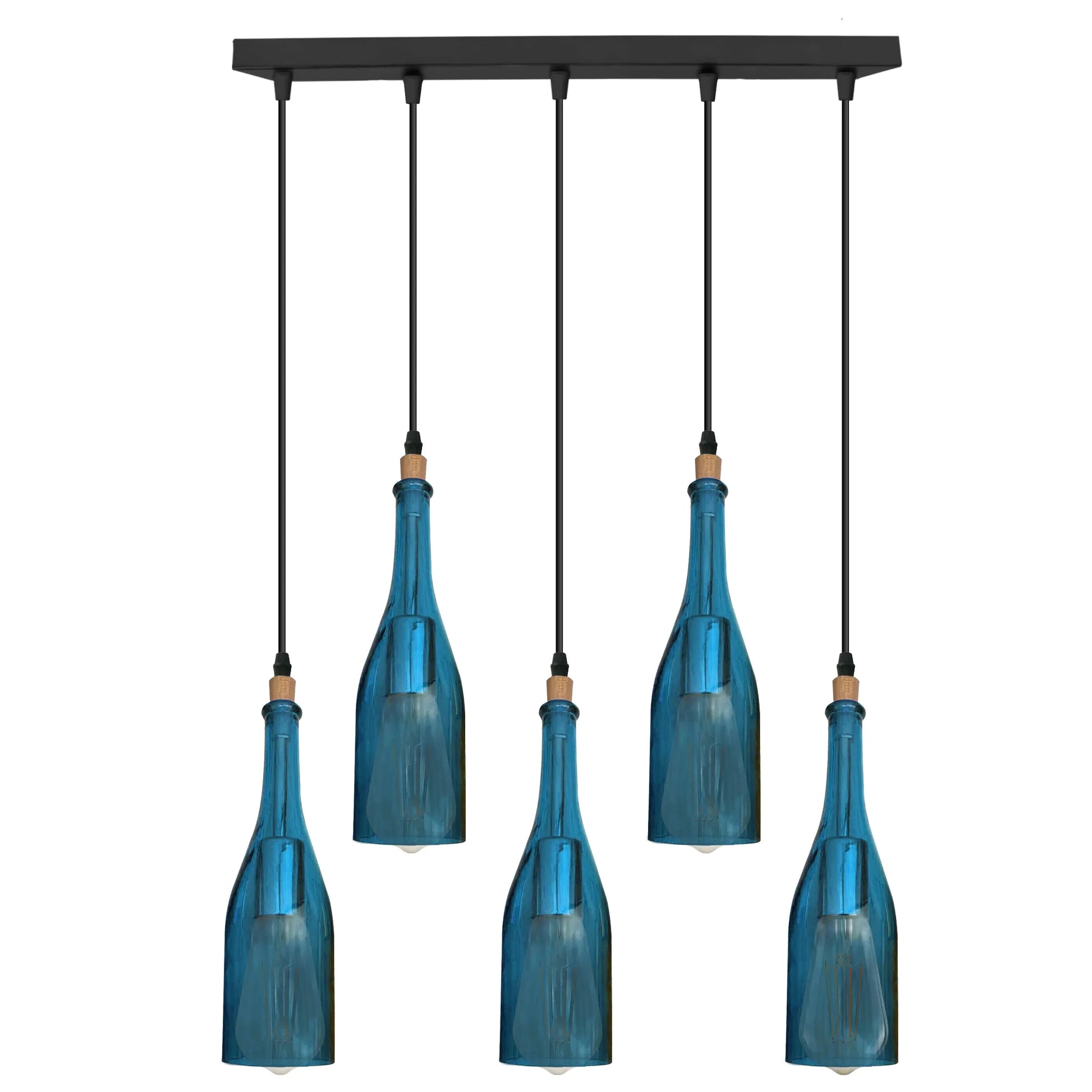 E27 Ceiling Loft Wine Bottle Pendant Light Chandeliers