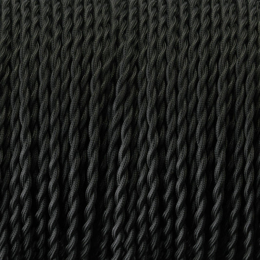 1M/5M/10M Zwarte 3-aderige gedraaide elektrische kabel met omhulde stof 0,75 mm~1152