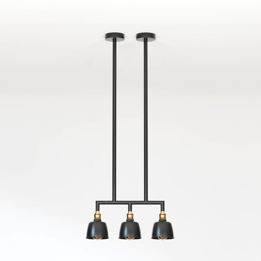 3-weg industriële buis plafondlamp DIY-armatuur - 5638