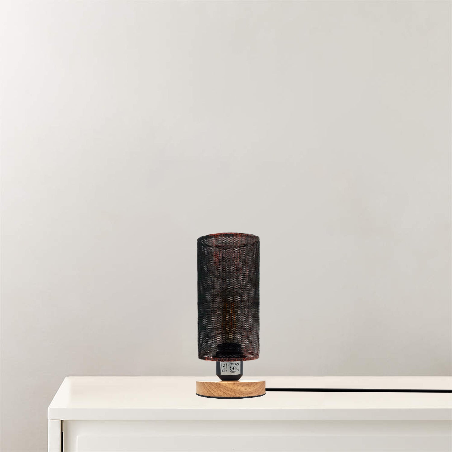 metal wire cage Table lamp light