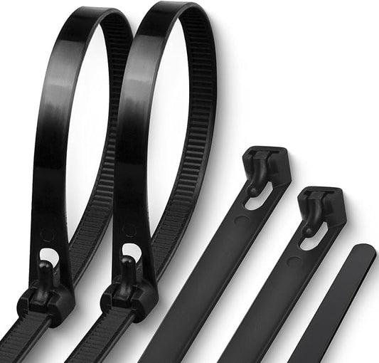 ties zip white black cable