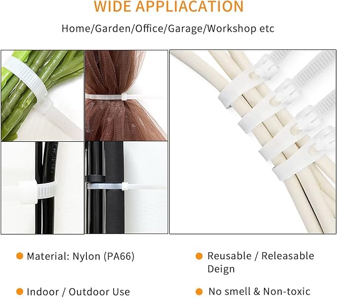 cable black heavy white zip