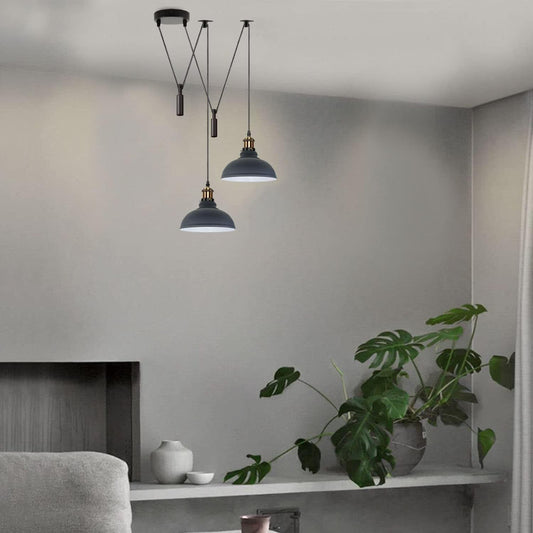 2 Head Ceiling Pendant Spider Light, 29cm Metal ~6147