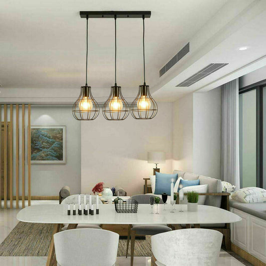 Zwarte draad 3 hanglamp armatuur~3877