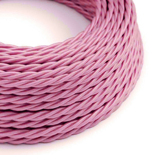 2 Core Twisted  Shiny Pink flex cable for lighting