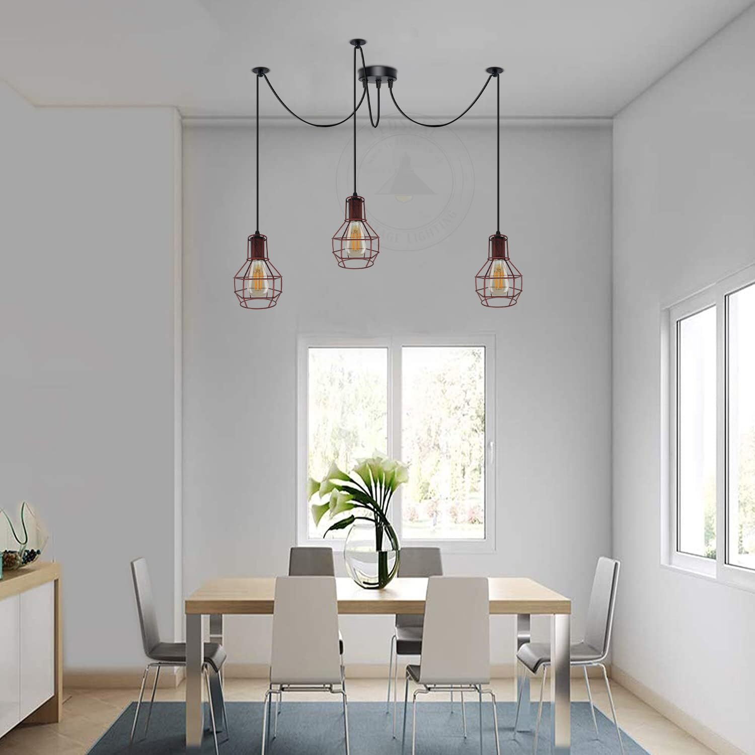 industrial geometric ceiling