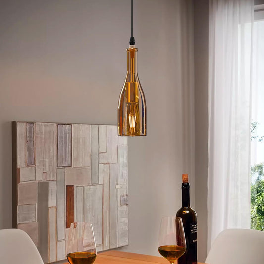 Vintage Retro Wijnfles Plafond Hanglamp Lampenkap Kroonluchterlamp UK~2228