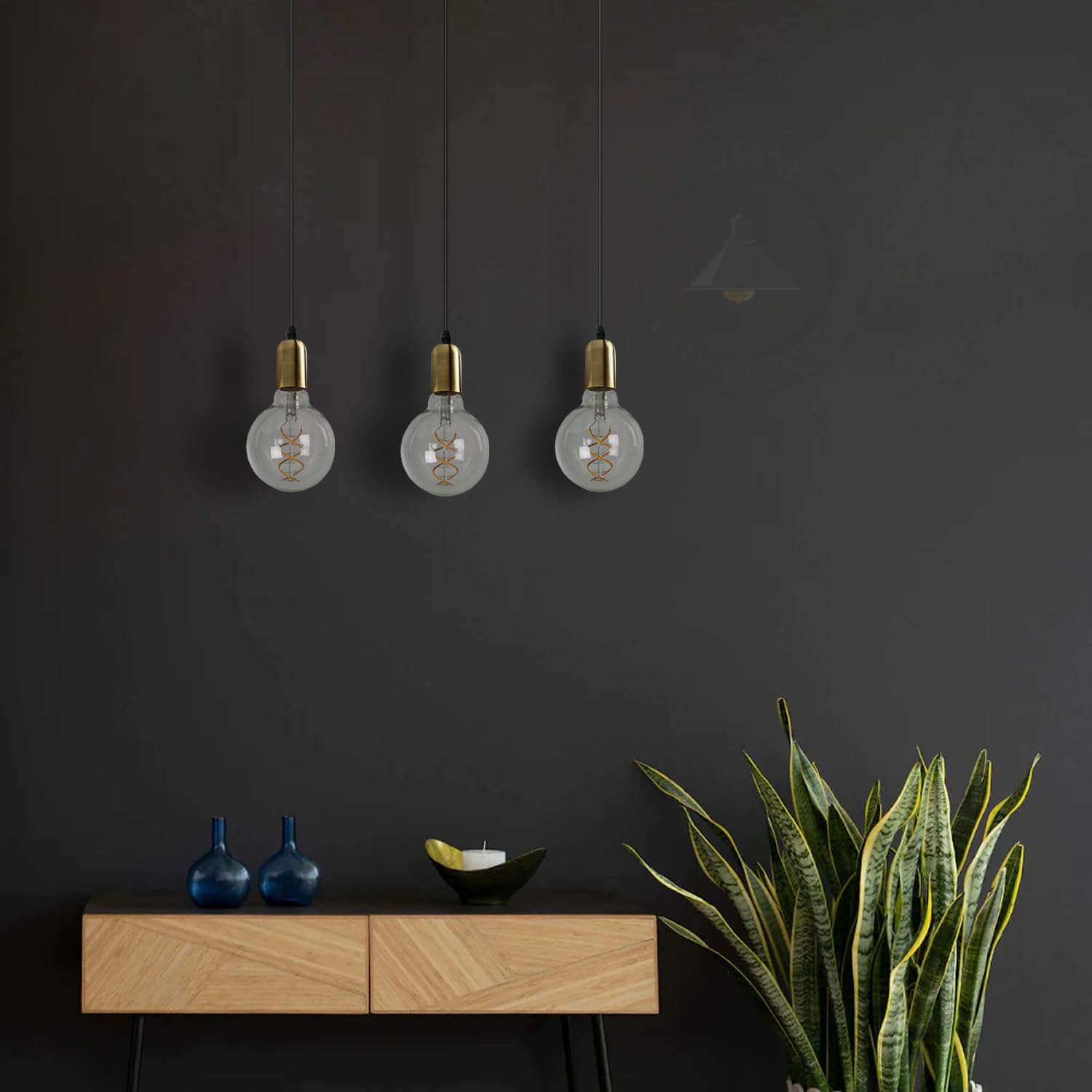 e27 brass black fitting pendan