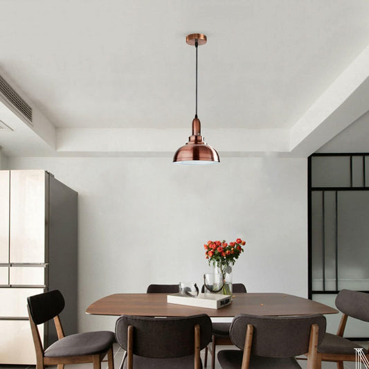 Industriële schuurlampenkap met sleuf, metalen zwarte plafondlampkap ~1065