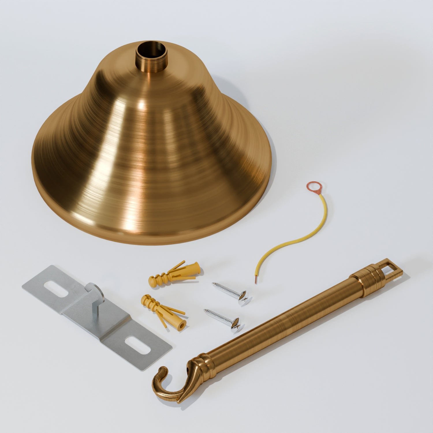 Antique style ceiling rose light fitting plate for fabric flex cable