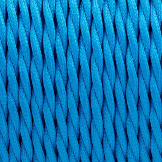 1 m/5 m/10 m blauwe 2-aderige gedraaide elektrische stoffen hanglampkabel van 0,75 mm~1762
