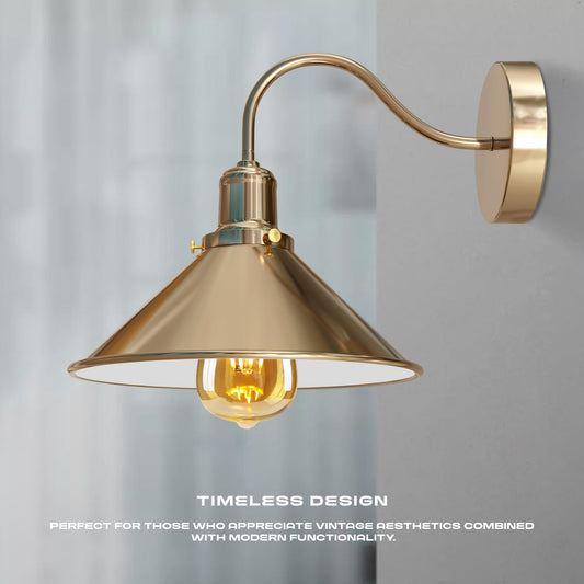 Swan Neck Metal Wall Light E27 ~6224