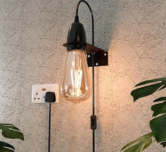 2m Plug-In Hanglamp met AAN/UIT Schakelaar E27 E14 Lampenset ~ 5799