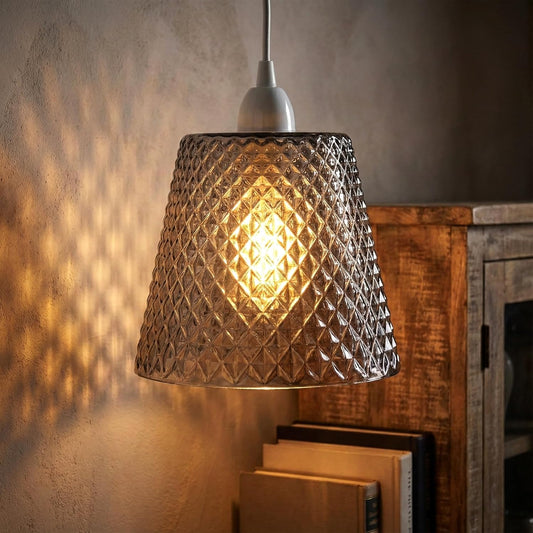 Embossed Small Glass Lamp Shades ~6557
