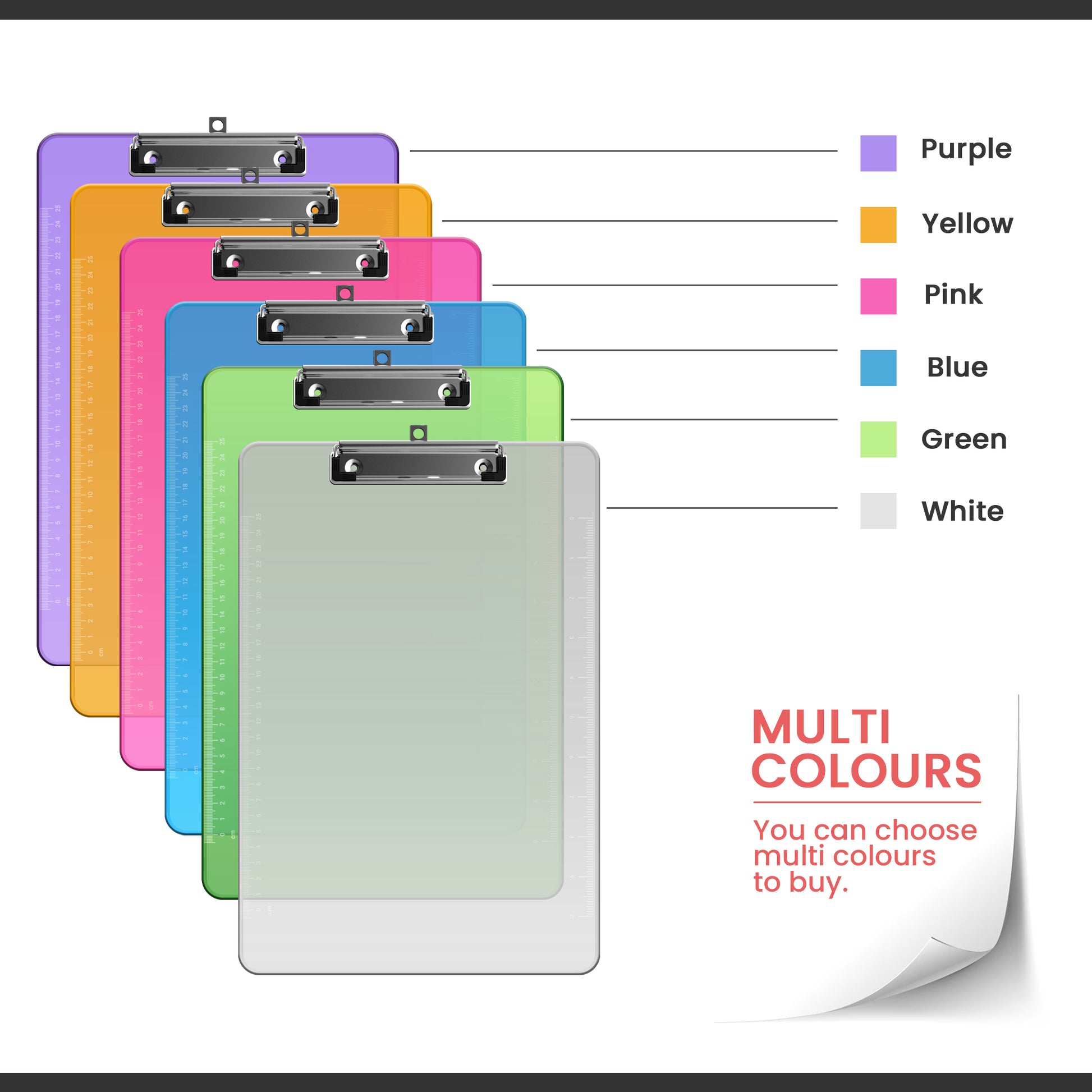 Writing Plastic Clear Clipboard