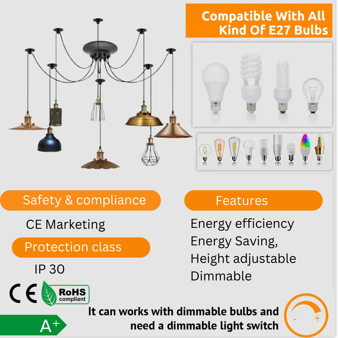 BUY 8-way spider pendant light for living room