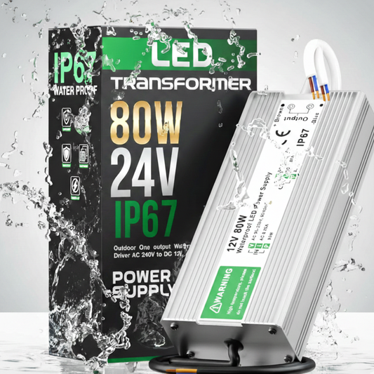 IP67 DC 24V 80W LED-driver constante spanning voedingstransformator ~1554