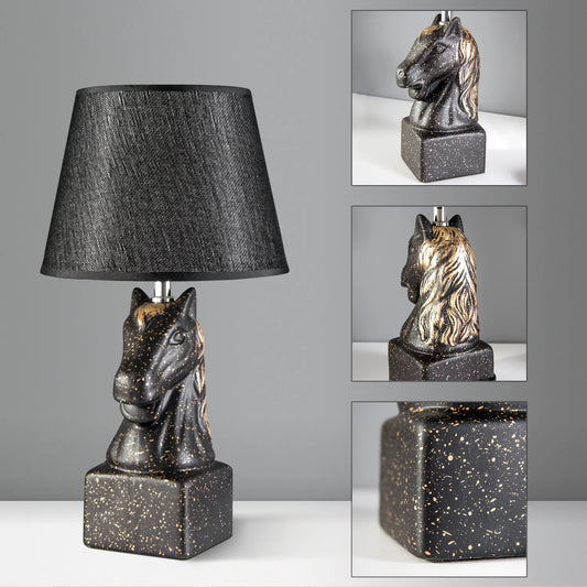 lamp desk lamp table lamp Plug in table lamp shade Horse table lamps for living room bedside lamp table lamps for living room lampshade fabric table lamps standard lamps living room kitchen table bedside table lamp lamp shades for table lamps lamps bases & shades Horse Head Bedside Table Lamp
