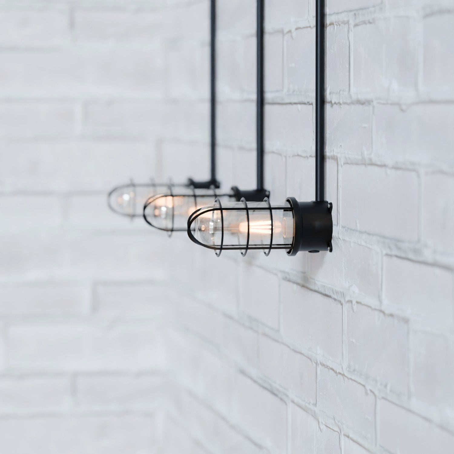 Black Bulk head cage lights